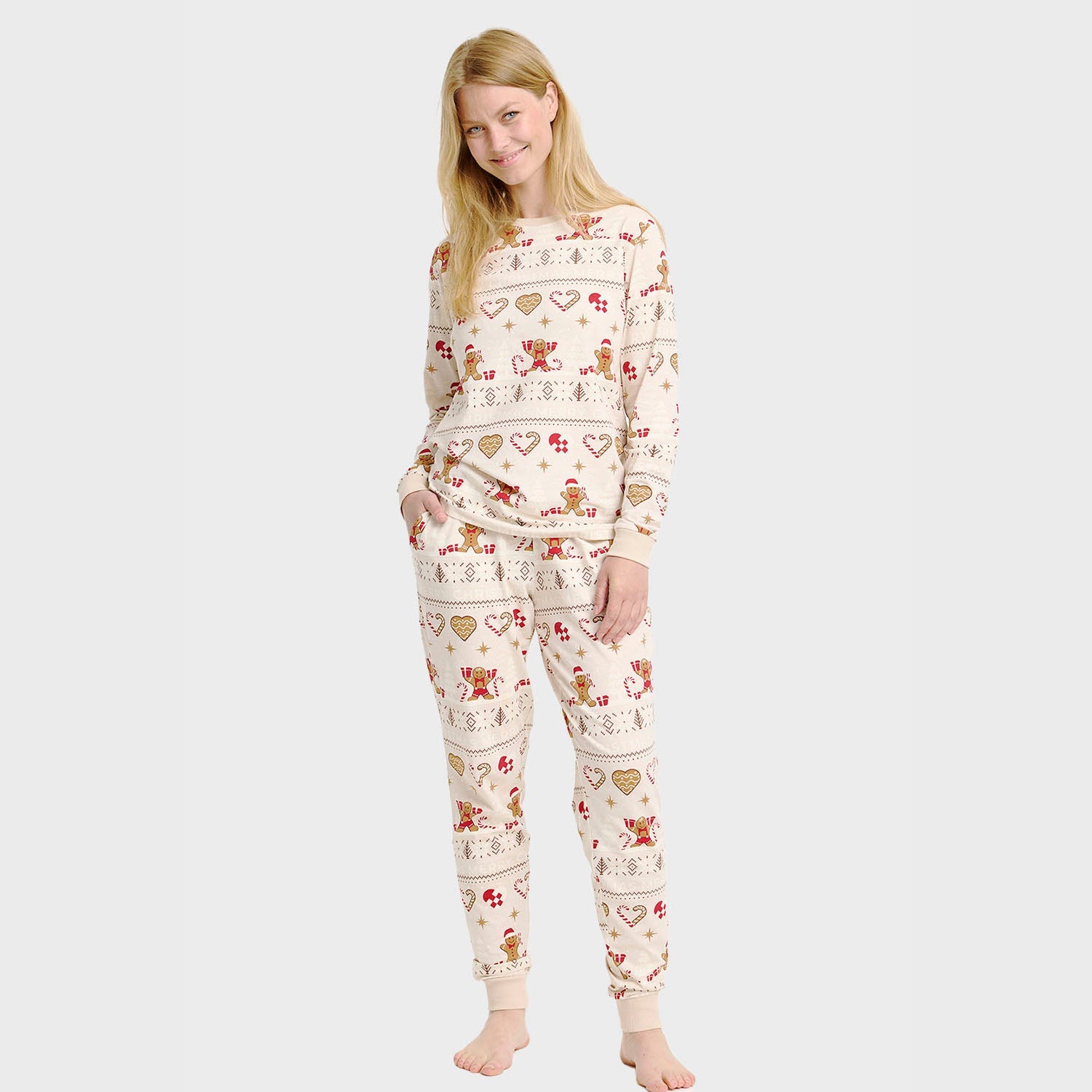 Christmas Cookie julepysj beige – Dame